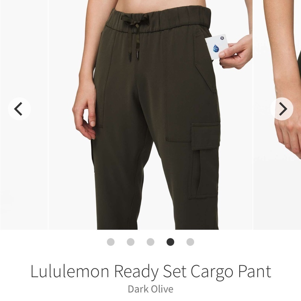 LULULEMON SIZE 6 DARK OLIVE CARGOS - Picture 8 of 8